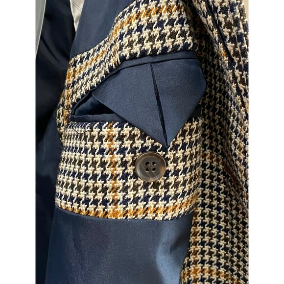 NWT Wool Express Womens Houndstooth Mid-Length Coat With Button Closure - Picture 4 of 10